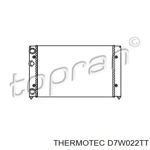 D7W022TT Thermotec radiador refrigeración del motor