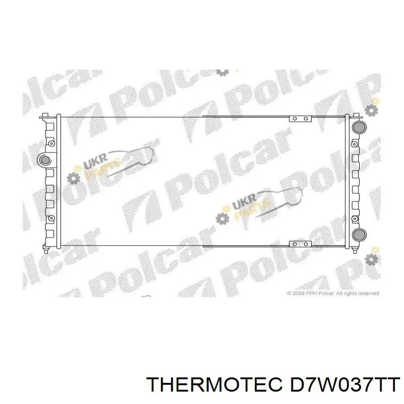 D7W037TT Thermotec radiador refrigeración del motor