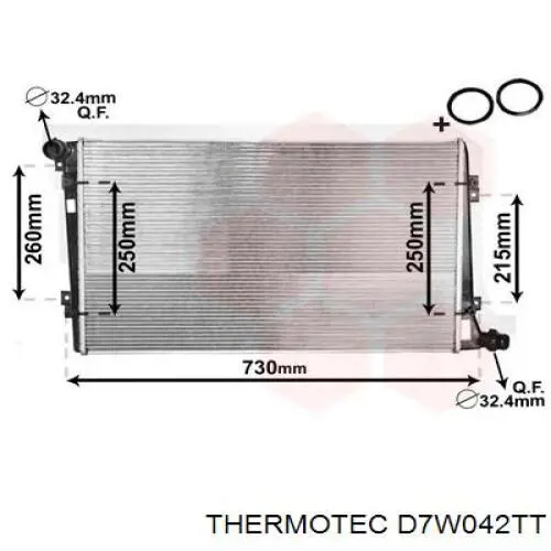 Radiador D7W042TT Thermotec