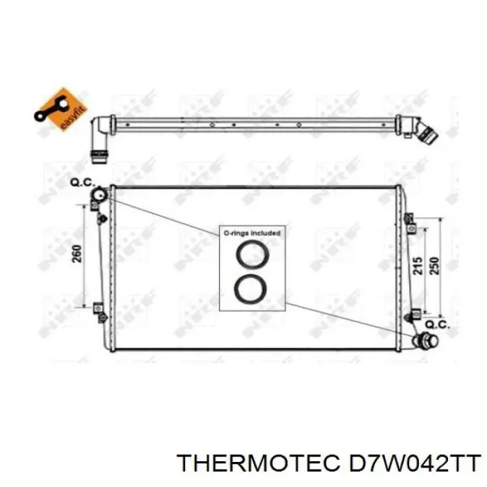 Comprar D7W042TT Thermotec Radiador de auto