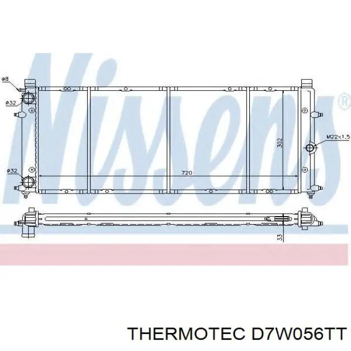 D7W056TT Thermotec radiador
