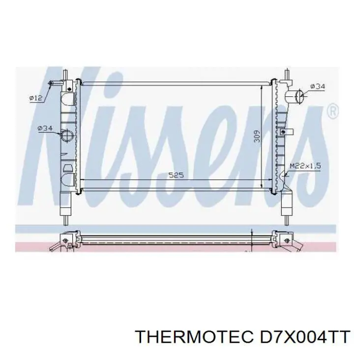 D7X004TT Thermotec radiador