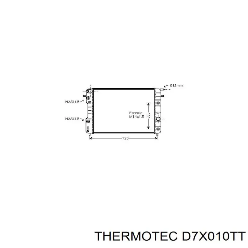 D7X010TT Thermotec radiador
