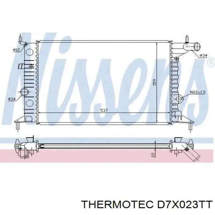 D7X023TT Thermotec radiador