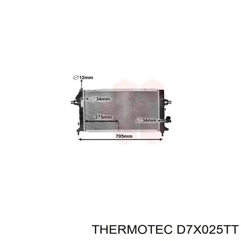Radiador de água Thermotec D7X025TT