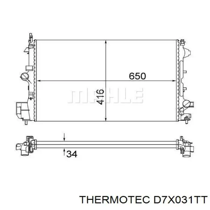 D7X031TT Thermotec radiador