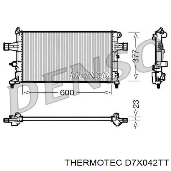 Água radiador Thermotec D7X042TT precio, desde 67,12 EUR