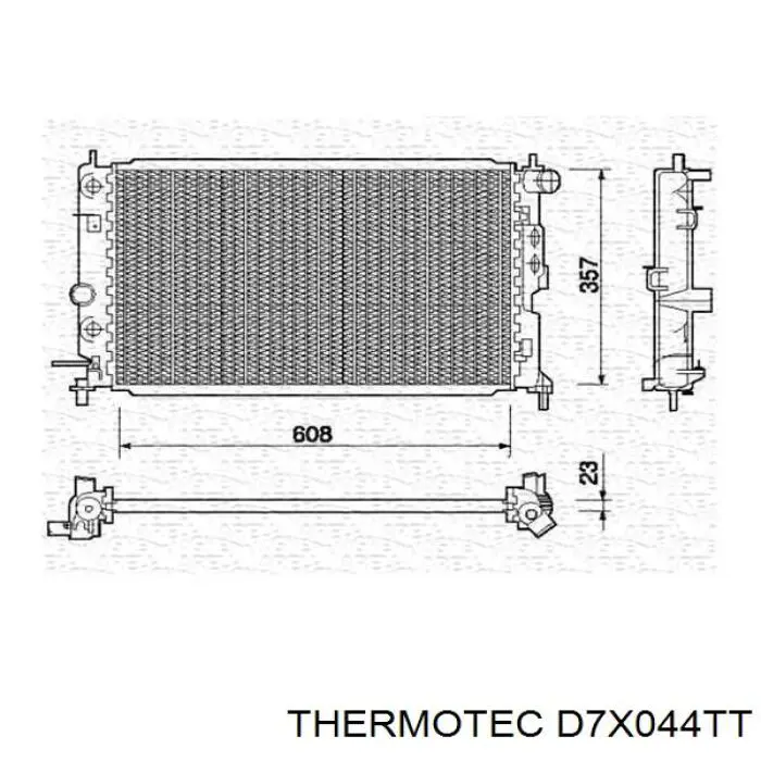 D7X044TT Thermotec Refrigeración del motor