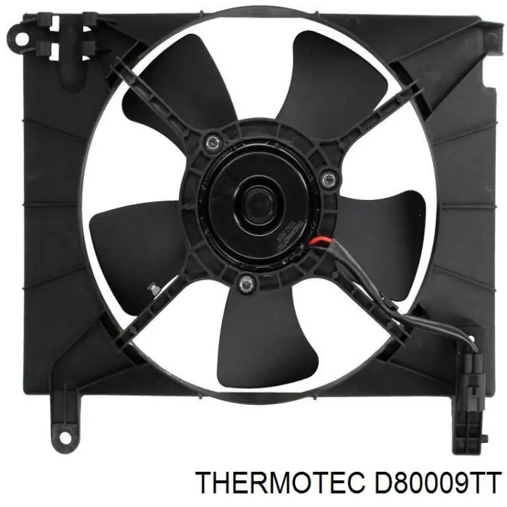 D80009TT Thermotec difusor de radiador, ventilador de refrigeración, condensador del aire acondicionado, completo con motor y rodete