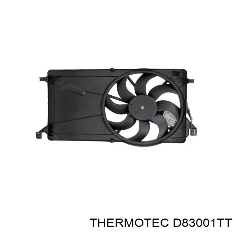D83001TT Thermotec difusor de radiador, ventilador de refrigeración, condensador del aire acondicionado, completo con motor y rodete
