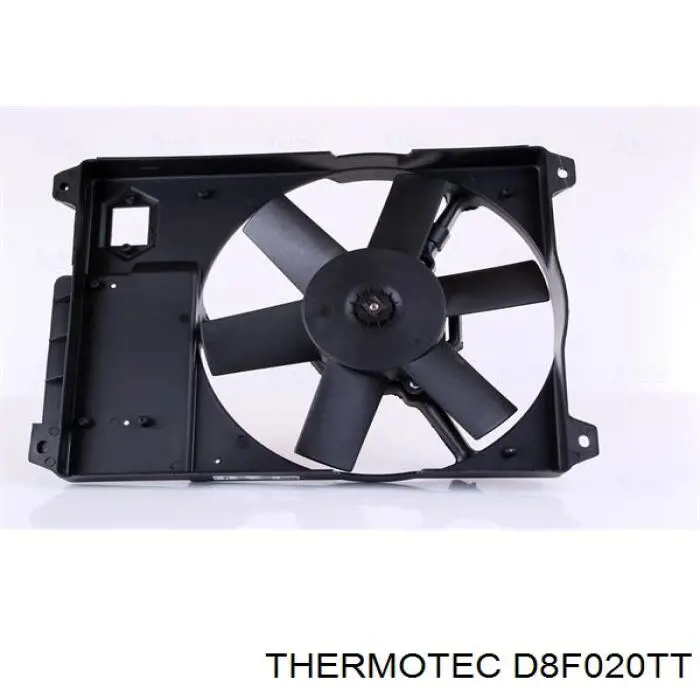 D8F020TT Thermotec difusor de radiador, ventilador de refrigeración, condensador del aire acondicionado, completo con motor y rodete