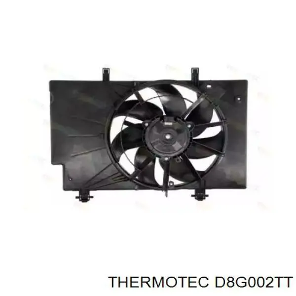 D8G002TT Thermotec difusor de radiador, ventilador de refrigeración, condensador del aire acondicionado, completo con motor y rodete