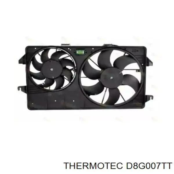 D8G007TT Thermotec difusor de radiador, ventilador de refrigeración, condensador del aire acondicionado, completo con motor y rodete