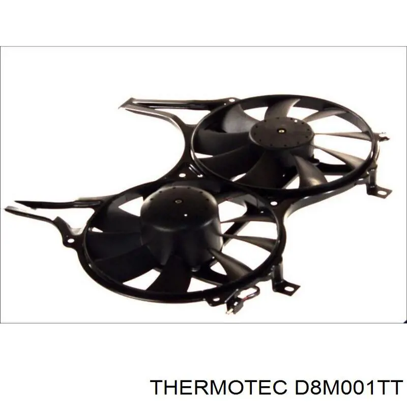 D8M001TT Thermotec difusor de radiador, aire acondicionado, completo con motor y rodete