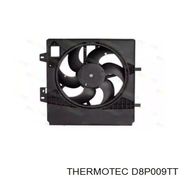 D8P009TT Thermotec difusor de radiador, ventilador de refrigeración, condensador del aire acondicionado, completo con motor y rodete