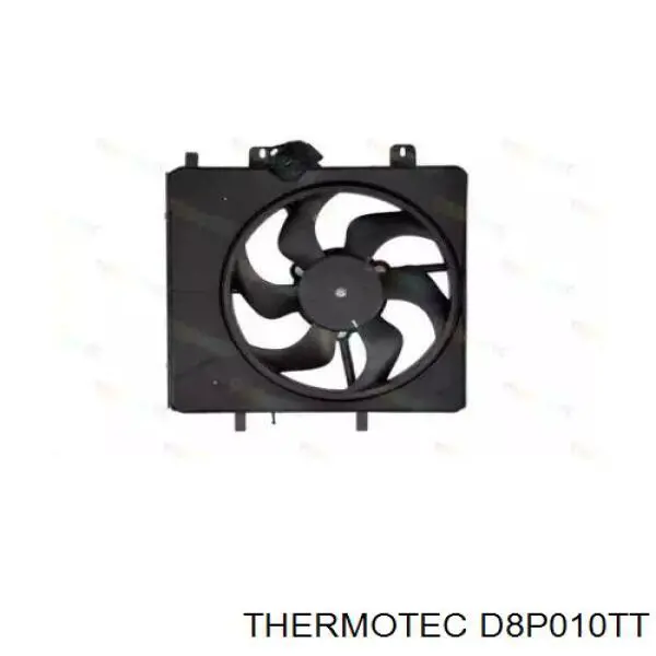 D8P010TT Thermotec difusor de radiador, ventilador de refrigeración, condensador del aire acondicionado, completo con motor y rodete