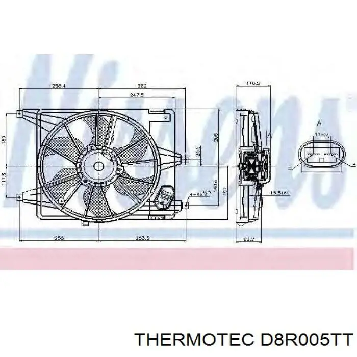 D8R005TT Thermotec ventilador del motor