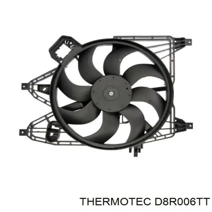 D8R006TT Thermotec difusor de radiador, ventilador de refrigeración, condensador del aire acondicionado, completo con motor y rodete