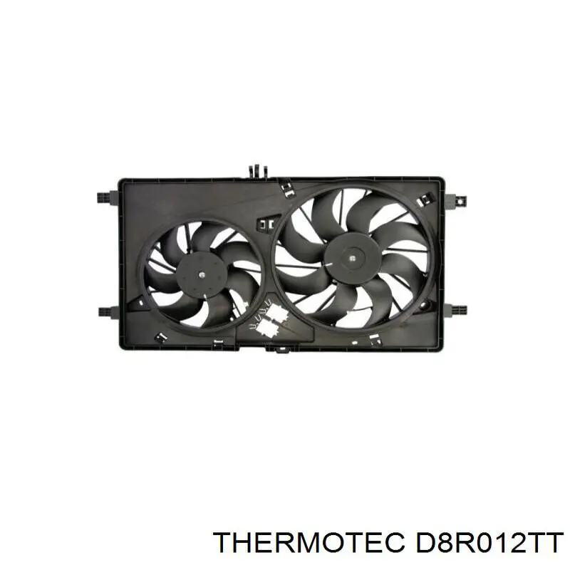 D8R012TT Thermotec difusor de radiador, ventilador de refrigeración, condensador del aire acondicionado, completo con motor y rodete