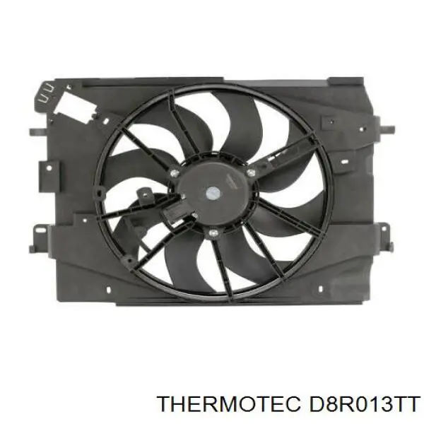 D8R013TT Thermotec difusor de radiador, ventilador de refrigeración, condensador del aire acondicionado, completo con motor y rodete