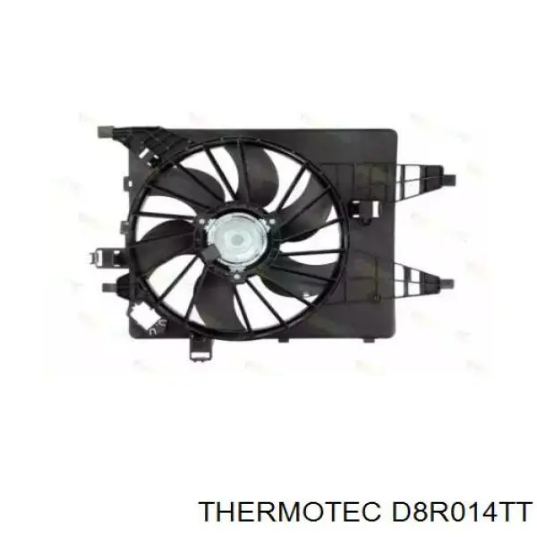 D8R014TT Thermotec difusor de radiador, ventilador de refrigeración, condensador del aire acondicionado, completo con motor y rodete
