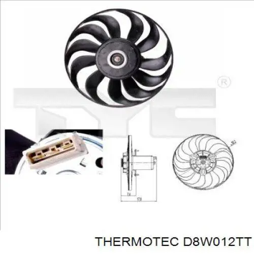 D8W012TT Thermotec motor del ventilador de enfriado