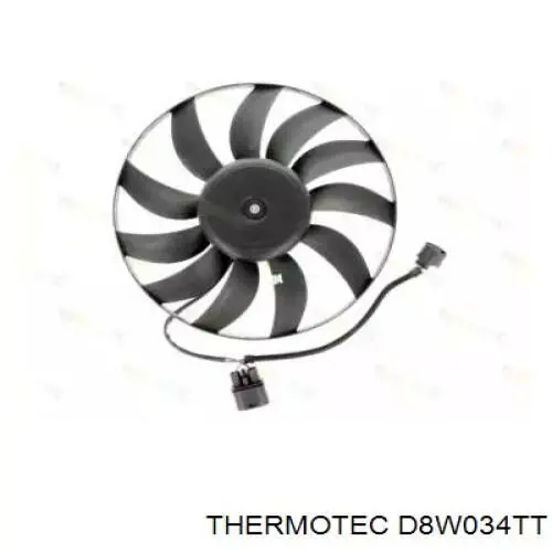 Ventilador eléctrico de refrigeración completo izquierdo (motor y hélice) Thermotec D8W034TT