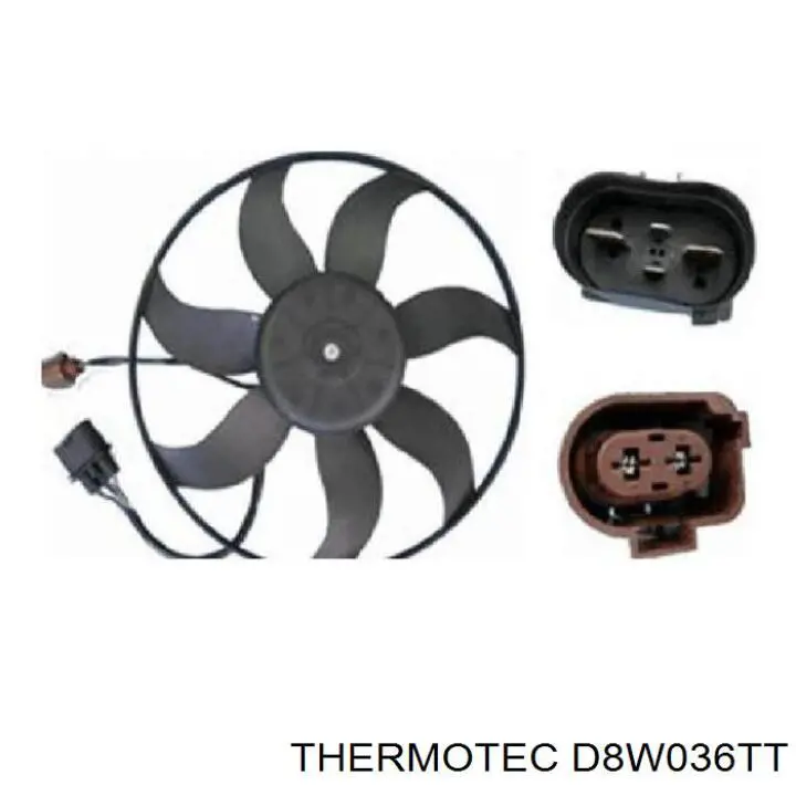 D8W036TT Thermotec ventilador (rodete +motor refrigeración del motor con electromotor, izquierdo)