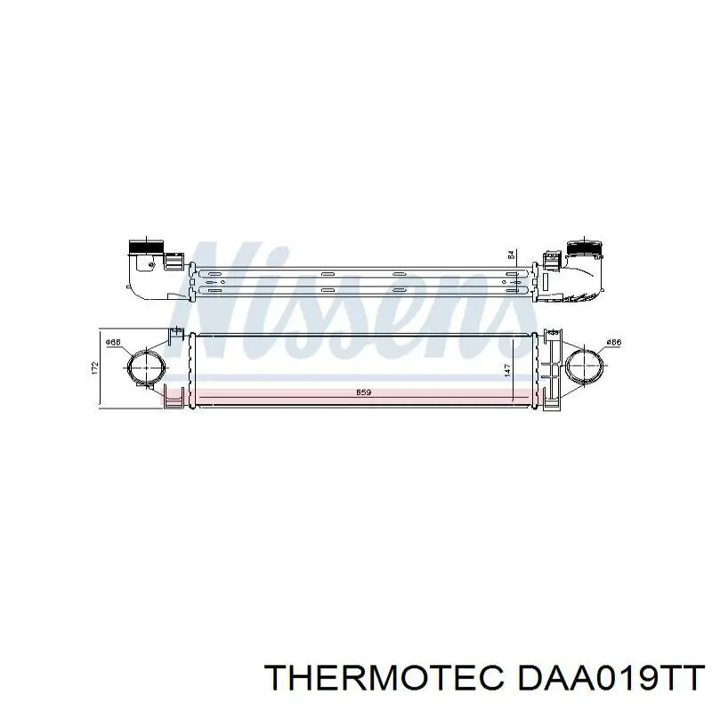 Comprar DAA019TT Thermotec Turbo intercooler