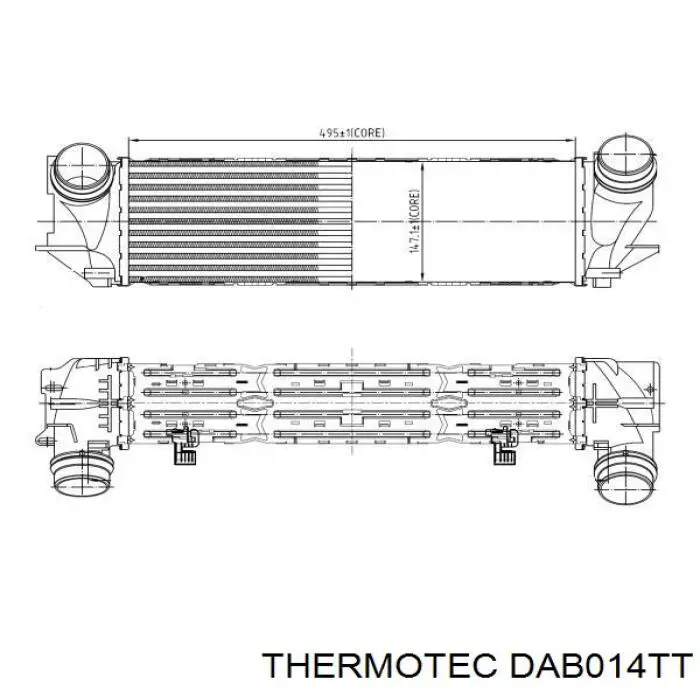 DAB014TT Thermotec radiador de aire de admisión