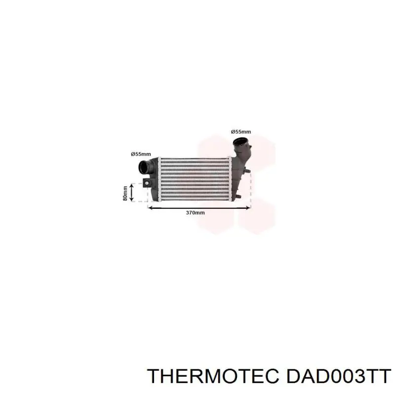 DAD003TT Thermotec radiador de aire de admisión