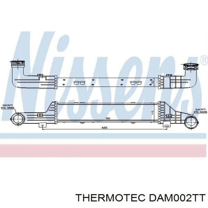 DAM002TT Thermotec intercooler