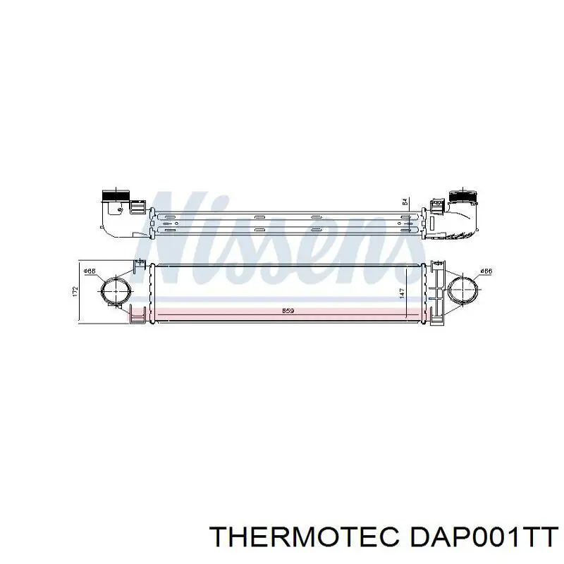 DAP001TT Thermotec intercooler