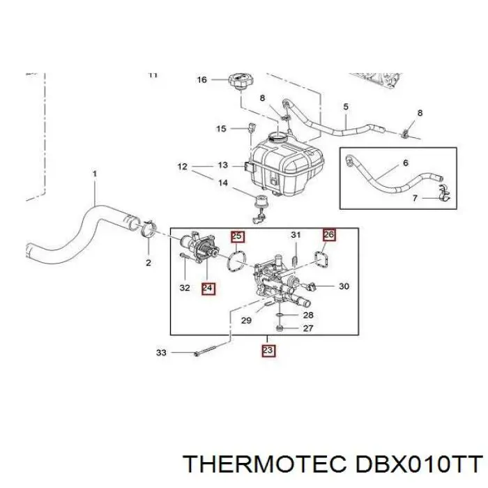 DBX010TT Thermotec Depósito de expansión