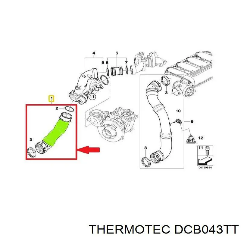 98577 Metalcaucho Manguera del intercooler