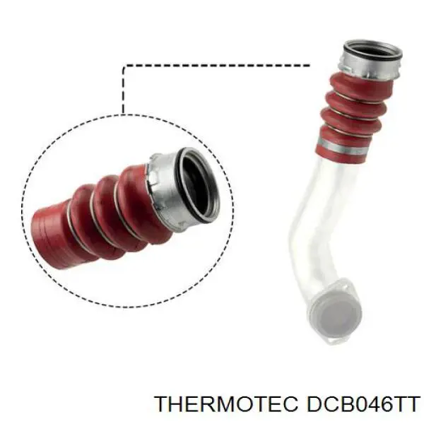 DCB046TT Thermotec tubo flexible de aire de sobrealimentación derecho