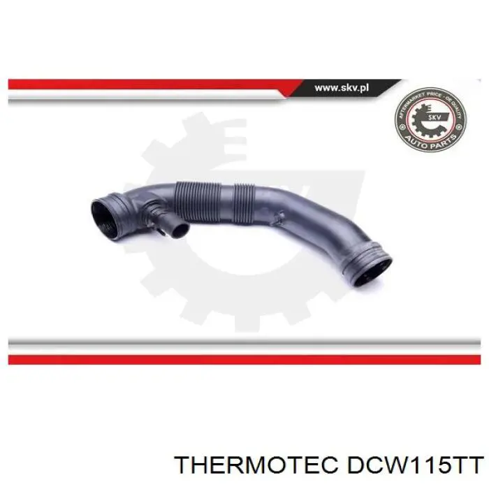 DCW115TT Thermotec tubo flexible de aspiración, salida del filtro de aire