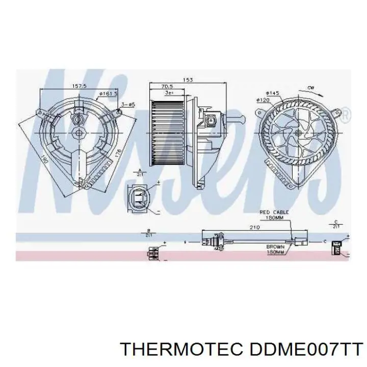 Ventilador habitáculo DDME007TT Thermotec