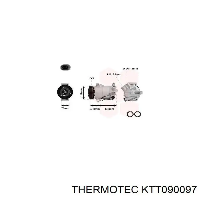 KTT090097 Thermotec compresor de aire acondicionado