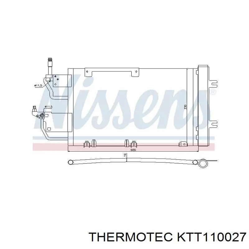 KTT110027 Thermotec condensador aire acondicionado