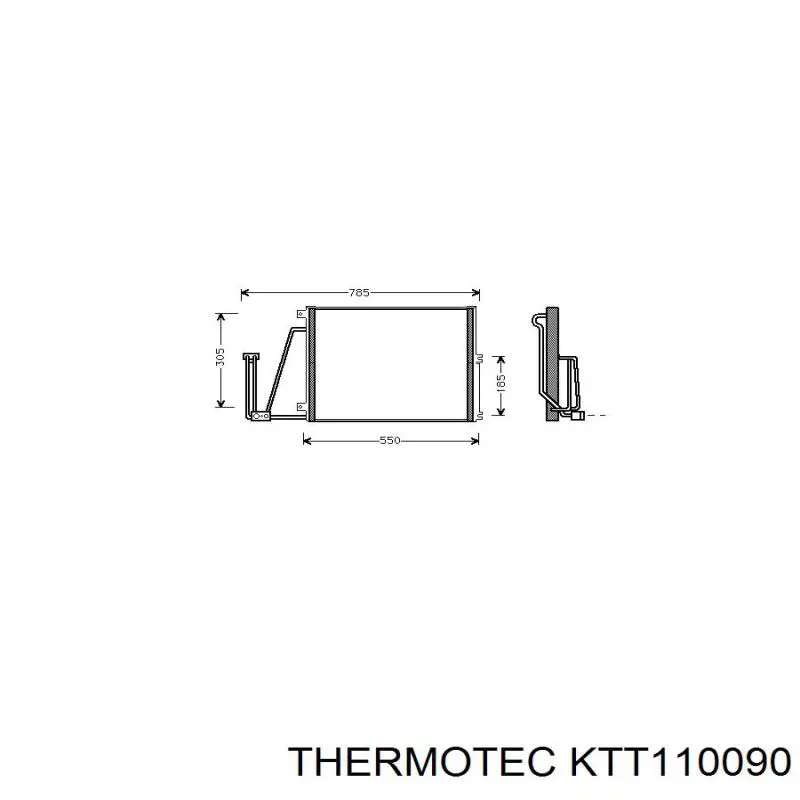 KTT110090 Thermotec condensador aire acondicionado