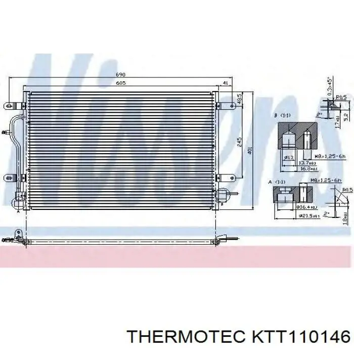KTT110146 Thermotec condensador aire acondicionado