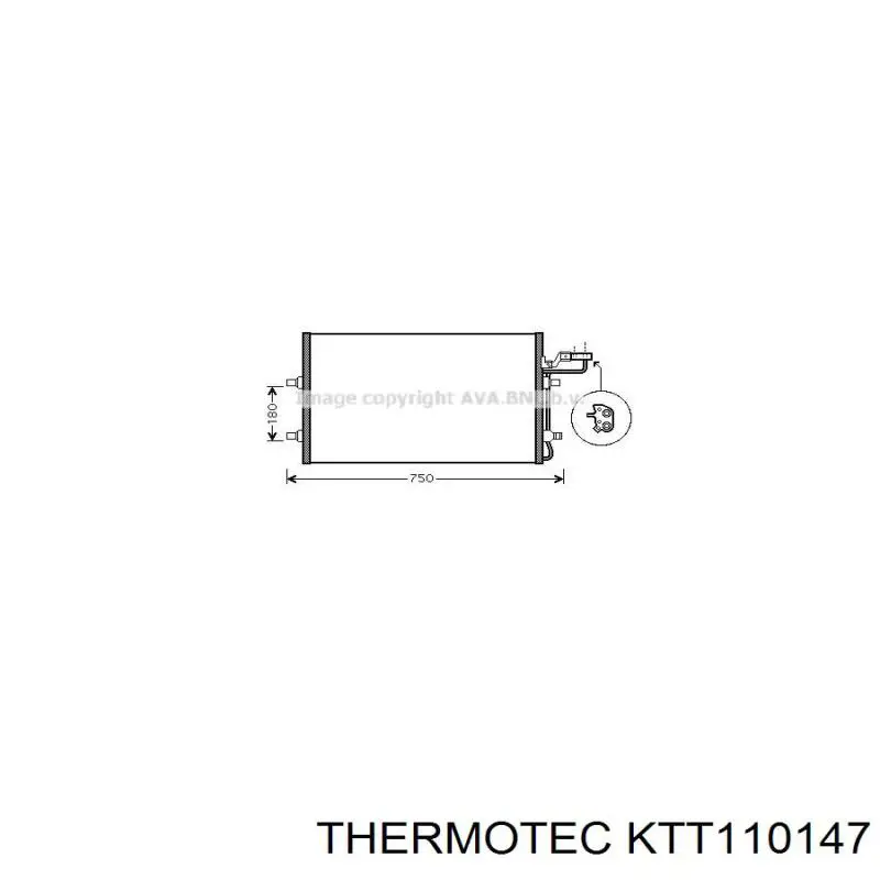 Comprar KTT110147 Thermotec Condensador de aire acondicionado