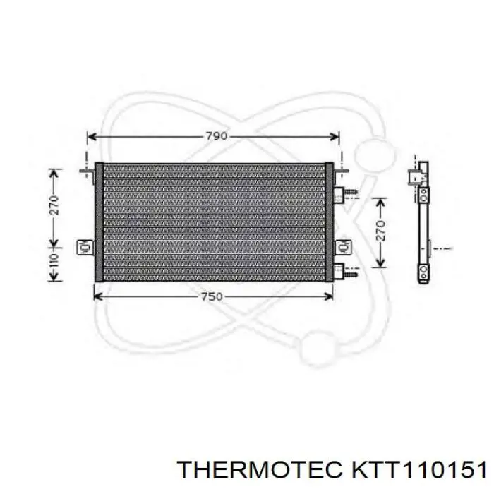 KTT110151 Thermotec condensador aire acondicionado