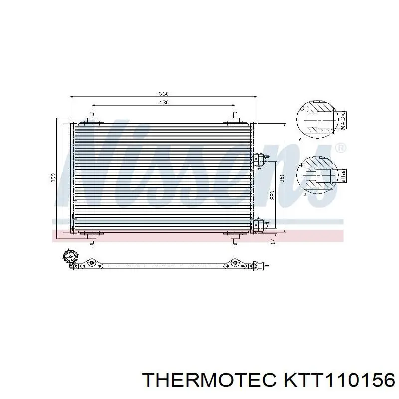 KTT110156 Thermotec condensador aire acondicionado