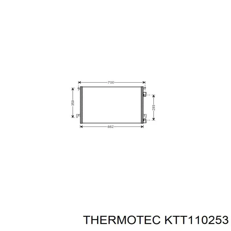 Comprar KTT110253 Thermotec Condensador de aire acondicionado