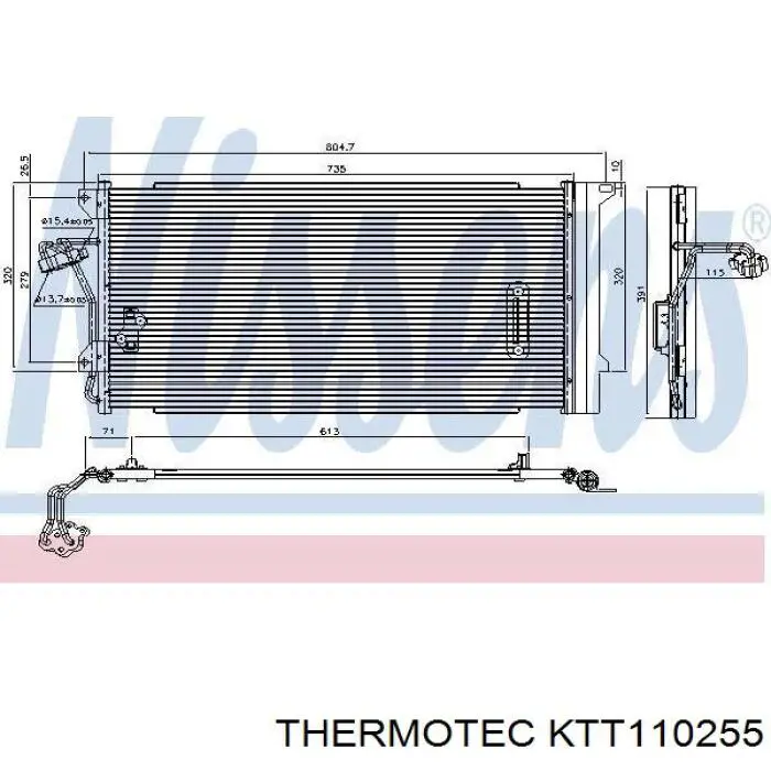 KTT110255 Thermotec condensador aire acondicionado