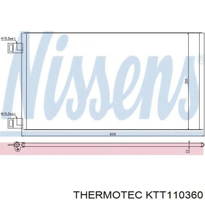 KTT110360 Thermotec condensador aire acondicionado