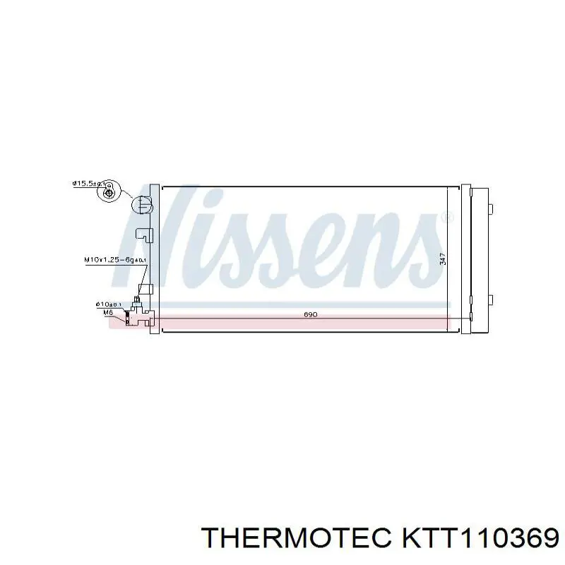 Condensador aire acondicionado KTT110369 Thermotec