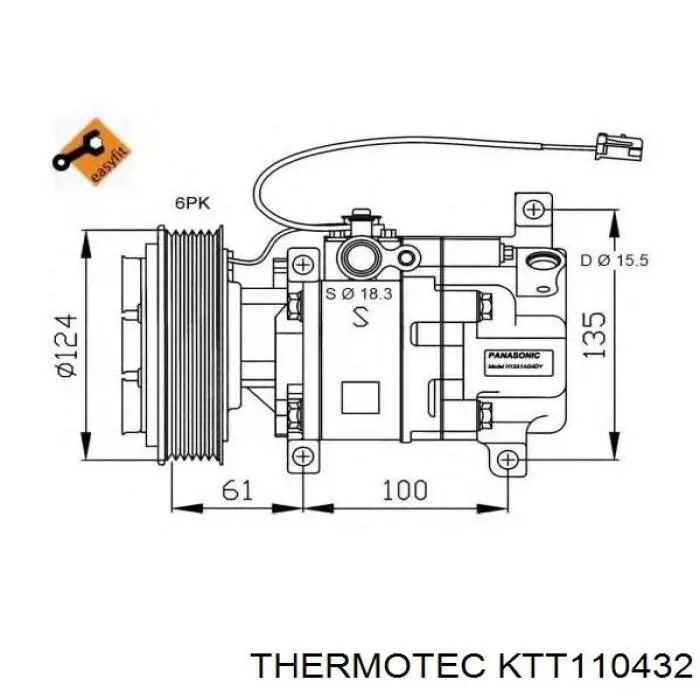 KTT110432 Thermotec condensador aire acondicionado